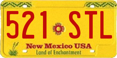 NM license plate 521STL