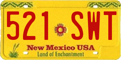 NM license plate 521SWT