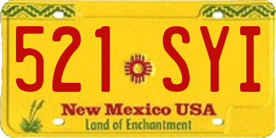 NM license plate 521SYI