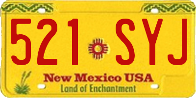 NM license plate 521SYJ