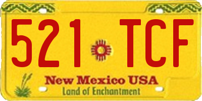 NM license plate 521TCF