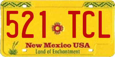 NM license plate 521TCL