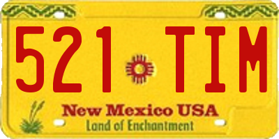 NM license plate 521TIM
