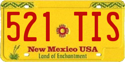 NM license plate 521TIS