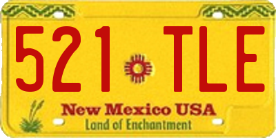 NM license plate 521TLE