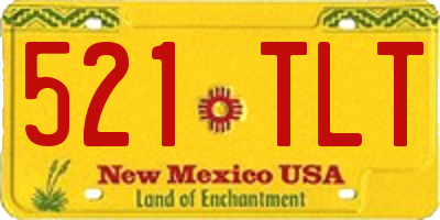 NM license plate 521TLT