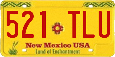 NM license plate 521TLU