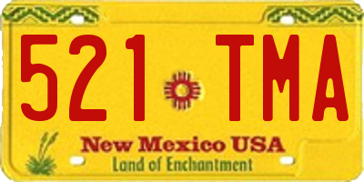 NM license plate 521TMA
