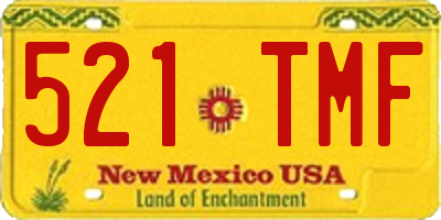NM license plate 521TMF