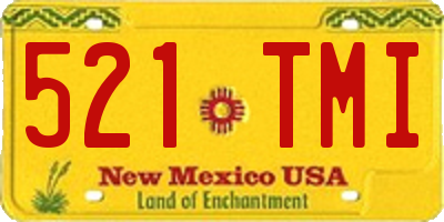 NM license plate 521TMI
