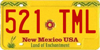 NM license plate 521TML