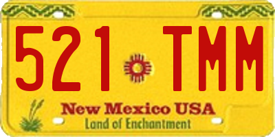 NM license plate 521TMM