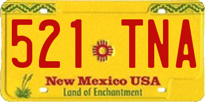 NM license plate 521TNA