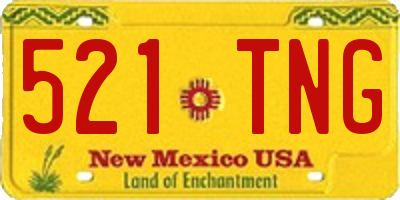 NM license plate 521TNG