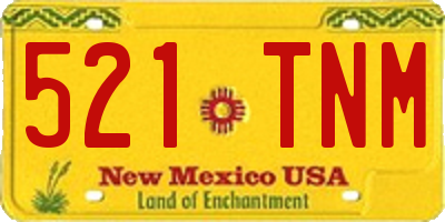 NM license plate 521TNM