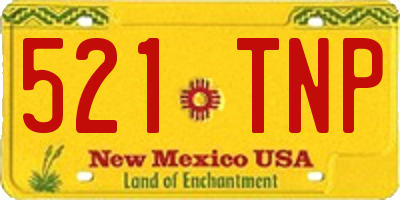 NM license plate 521TNP