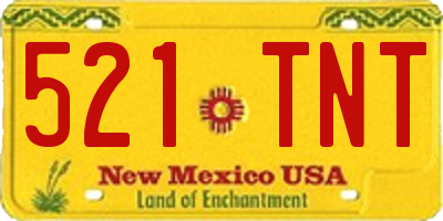 NM license plate 521TNT