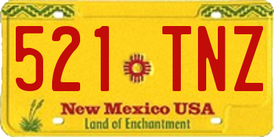 NM license plate 521TNZ