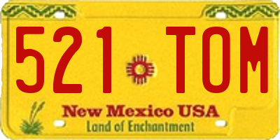 NM license plate 521TOM