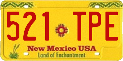 NM license plate 521TPE