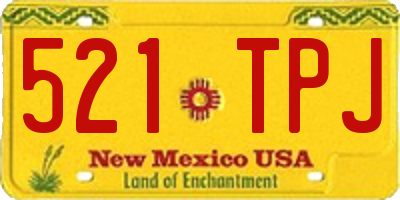 NM license plate 521TPJ