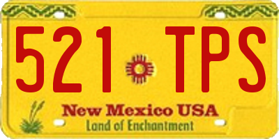 NM license plate 521TPS