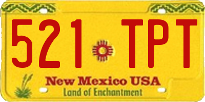 NM license plate 521TPT