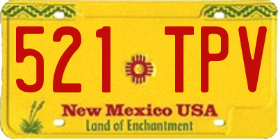 NM license plate 521TPV