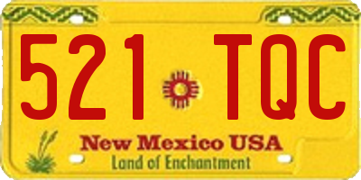 NM license plate 521TQC