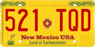 NM license plate 521TQD
