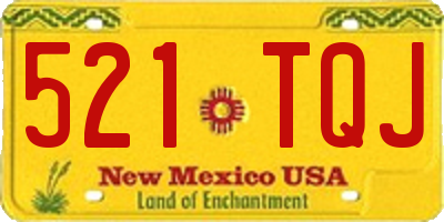 NM license plate 521TQJ