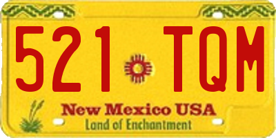NM license plate 521TQM