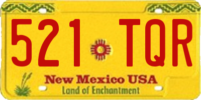 NM license plate 521TQR