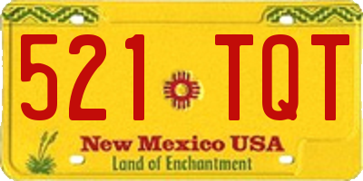 NM license plate 521TQT