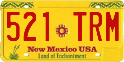 NM license plate 521TRM