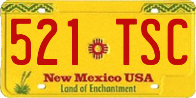 NM license plate 521TSC
