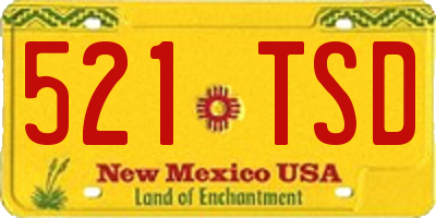 NM license plate 521TSD