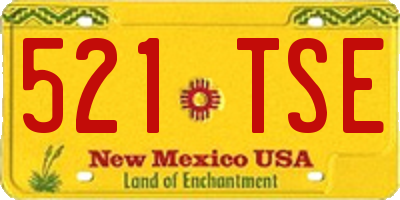 NM license plate 521TSE