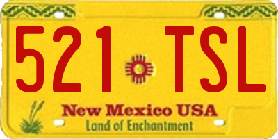 NM license plate 521TSL