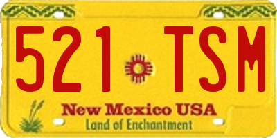 NM license plate 521TSM