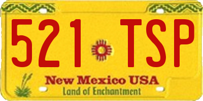 NM license plate 521TSP