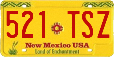 NM license plate 521TSZ