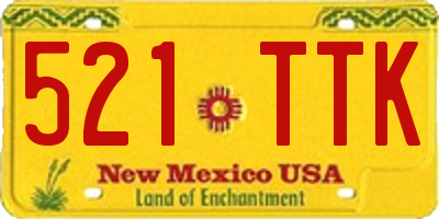 NM license plate 521TTK
