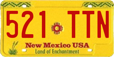 NM license plate 521TTN