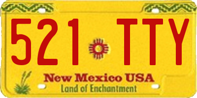 NM license plate 521TTY