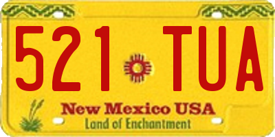 NM license plate 521TUA