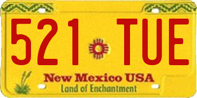 NM license plate 521TUE