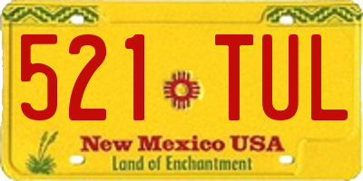 NM license plate 521TUL