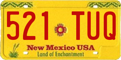 NM license plate 521TUQ