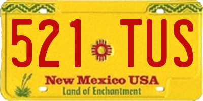 NM license plate 521TUS